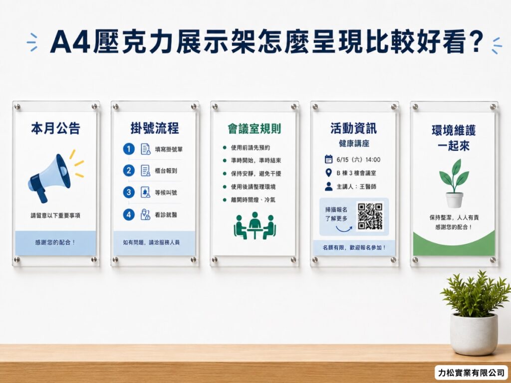 A4壓克力展示架怎麼呈現比較好看？
