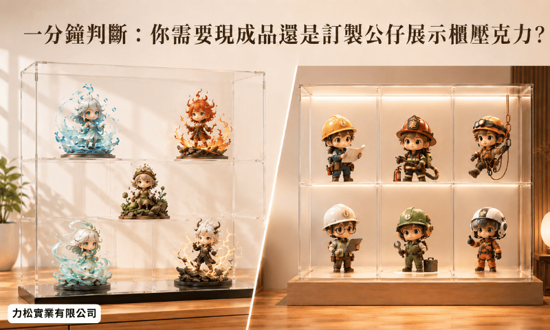 一分鐘判斷：你需要現成品還是訂製公仔展示櫃壓克力？