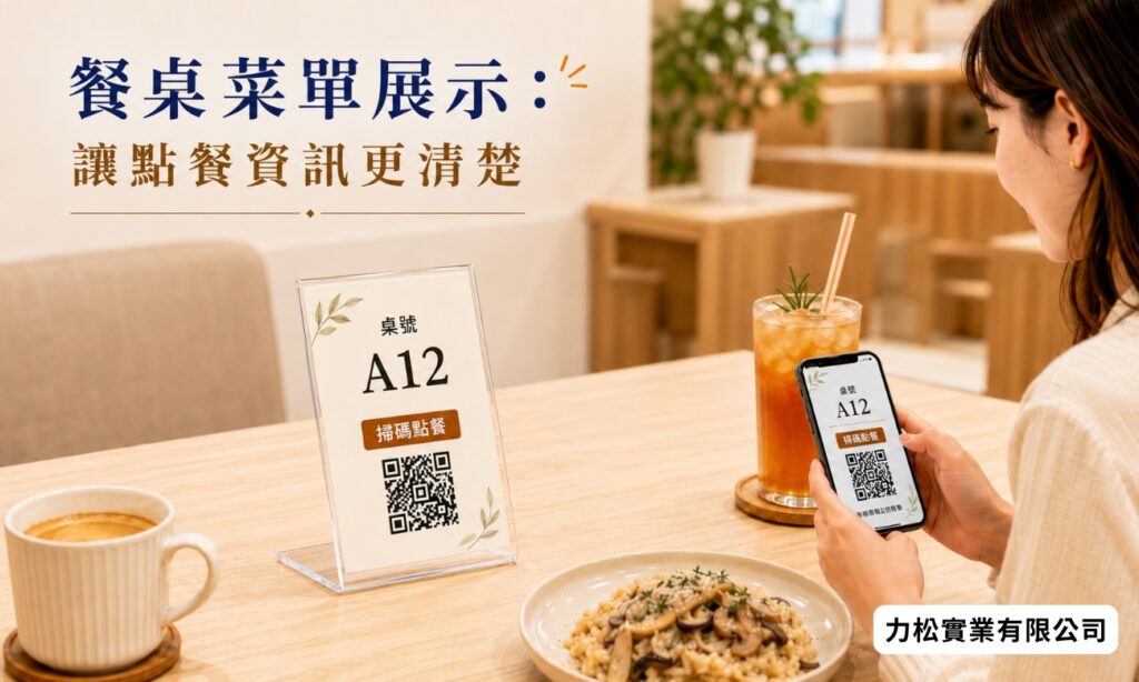  餐桌菜單展示：讓點餐資訊更清楚